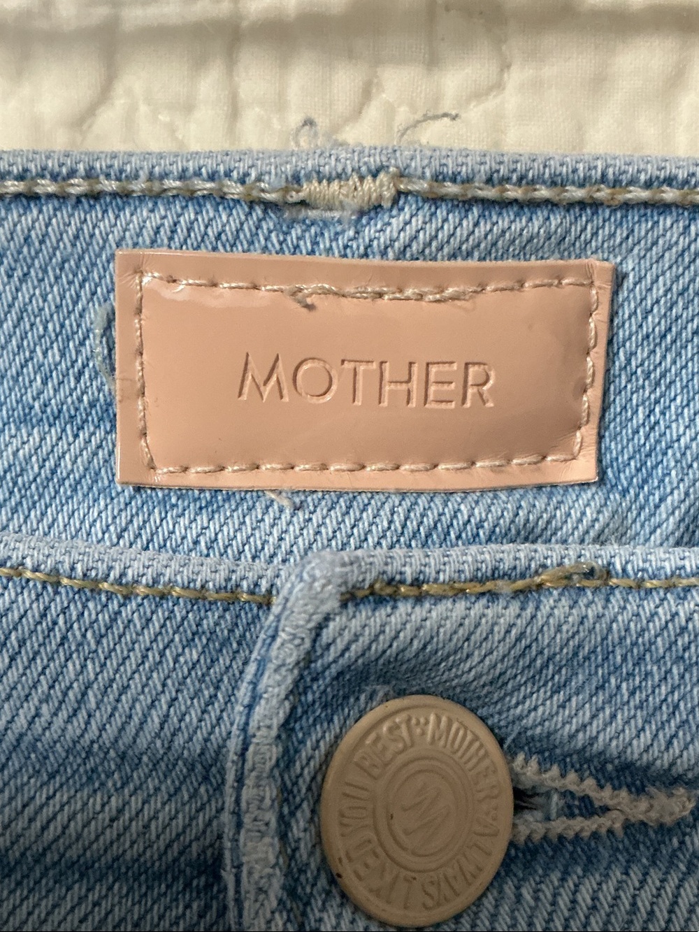 MOTHER Light Blue High-Rise The Insider Crop Step Fray - Picture 3 of 4